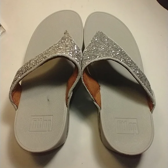 FitFlop Lulu Glitter Thong Flip Flop Sandals Women's sz 8. - Picture 8 of 11